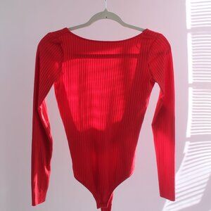 Zara Collection Women's Red Body Suit Size Small